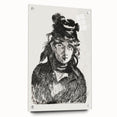Édouard Manet Portrait Wall Art - Berthe Morisot in Monochrome
