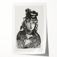 Édouard Manet Portrait Wall Art - Berthe Morisot in Monochrome