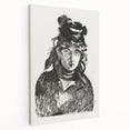 Édouard Manet Portrait Wall Art - Berthe Morisot in Monochrome
