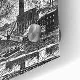 Industrial Modern Art – Striking Black and White Urban Landscape Decor