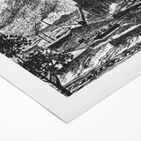 Industrial Modern Art – Striking Black and White Urban Landscape Decor