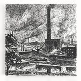 Industrial Modern Art – Striking Black and White Urban Landscape Decor