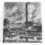 Industrial Modern Art – Striking Black and White Urban Landscape Decor