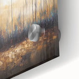 Golden Abstract Living Room Wall Art - Large Canvas & Framed Print