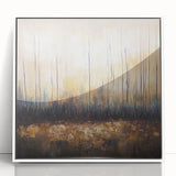 Golden Abstract Living Room Wall Art - Large Canvas & Framed Print