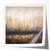 Golden Abstract Living Room Wall Art - Large Canvas & Framed Print