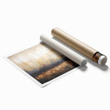 Golden Abstract Living Room Wall Art - Large Canvas & Framed Print