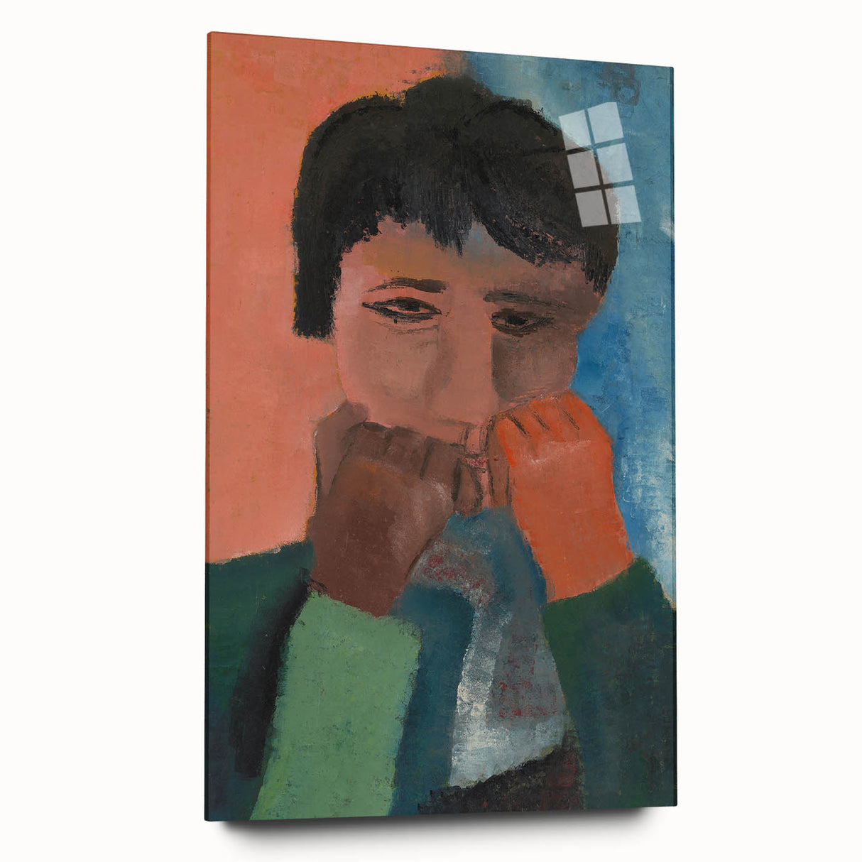 Modern Wall Art - Contemplative Abstract Portrait | Minimalist Art Print