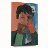 Modern Wall Art - Contemplative Abstract Portrait | Minimalist Art Print