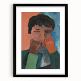 Modern Wall Art - Contemplative Abstract Portrait | Minimalist Art Print