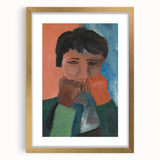 Modern Wall Art - Contemplative Abstract Portrait | Minimalist Art Print