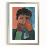 Modern Wall Art - Contemplative Abstract Portrait | Minimalist Art Print