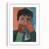 Modern Wall Art - Contemplative Abstract Portrait | Minimalist Art Print