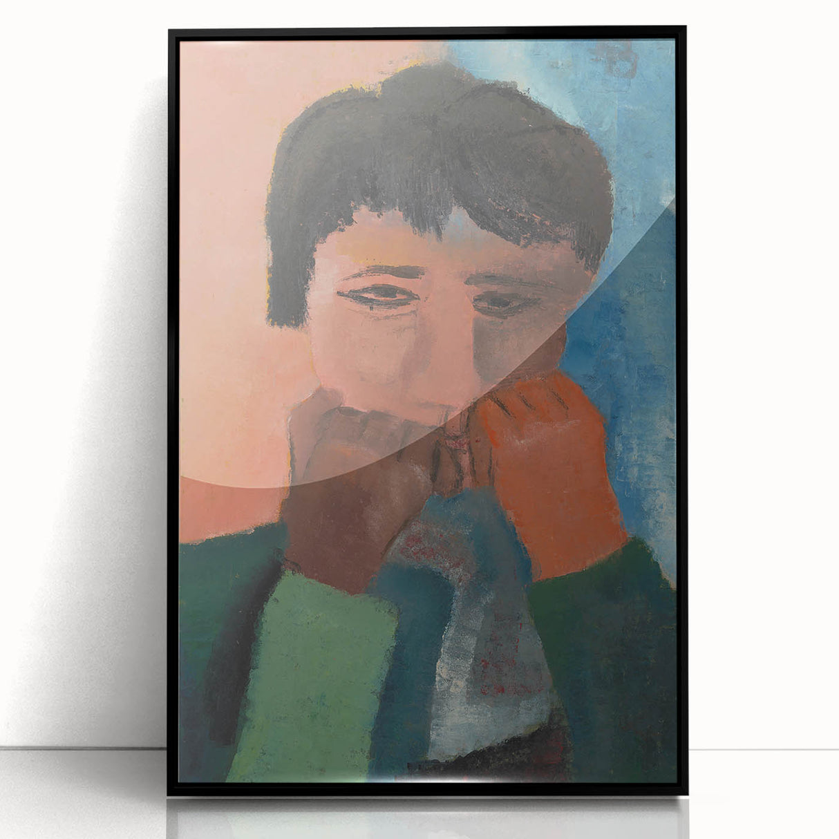 Modern Wall Art - Contemplative Abstract Portrait | Minimalist Art Print