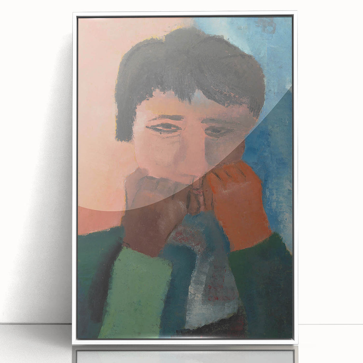 Modern Wall Art - Contemplative Abstract Portrait | Minimalist Art Print