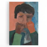 Modern Wall Art - Contemplative Abstract Portrait | Minimalist Art Print