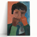 Modern Wall Art - Contemplative Abstract Portrait | Minimalist Art Print