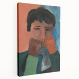 Modern Wall Art - Contemplative Abstract Portrait | Minimalist Art Print
