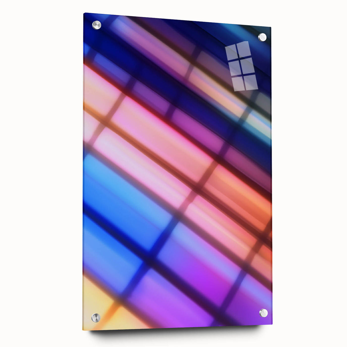 Color Shift Geometry – Dynamic Abstract Light Motion Wall Art