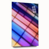 Color Shift Geometry – Dynamic Abstract Light Motion Wall Art