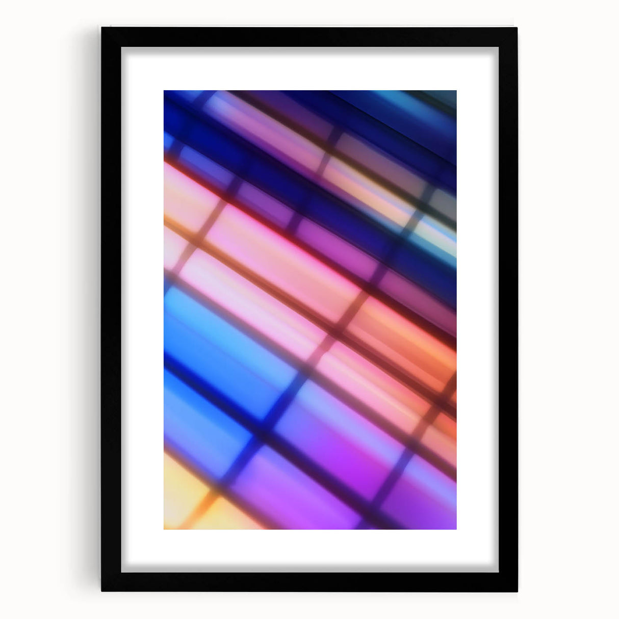 Color Shift Geometry – Dynamic Abstract Light Motion Wall Art