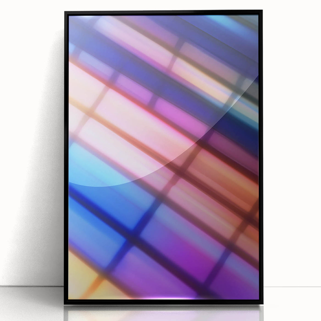 Color Shift Geometry – Dynamic Abstract Light Motion Wall Art
