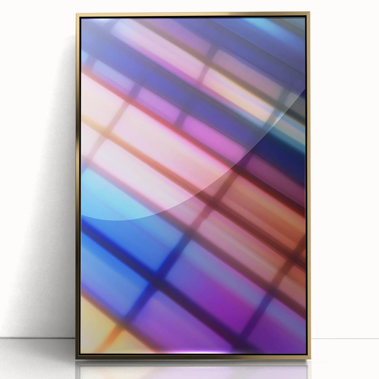 Color Shift Geometry – Dynamic Abstract Light Motion Wall Art