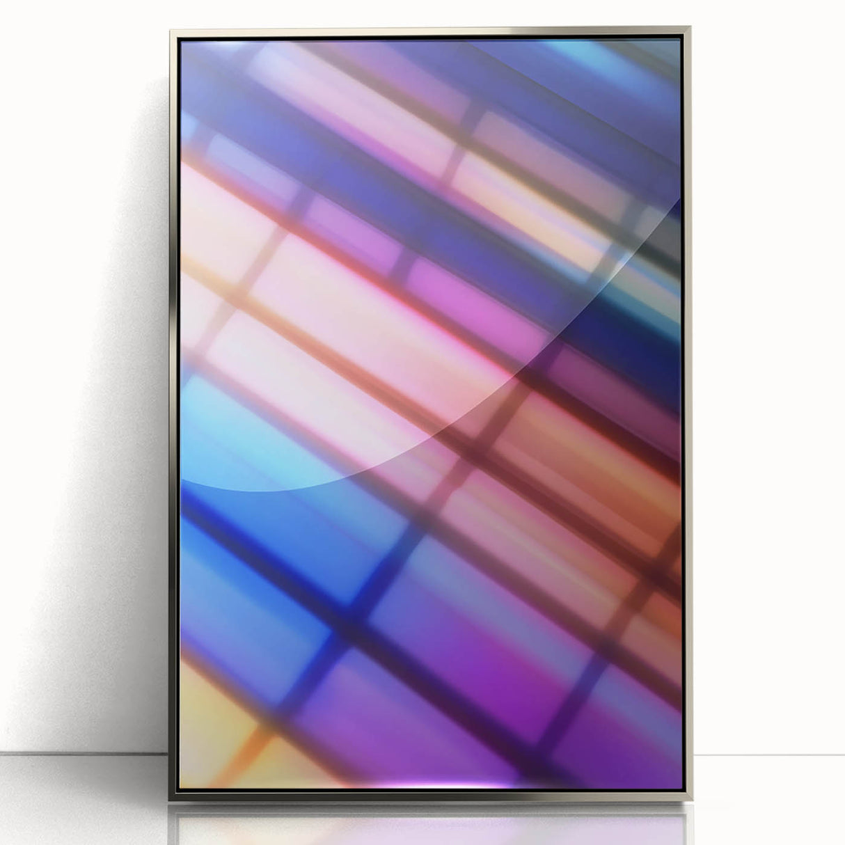 Color Shift Geometry – Dynamic Abstract Light Motion Wall Art