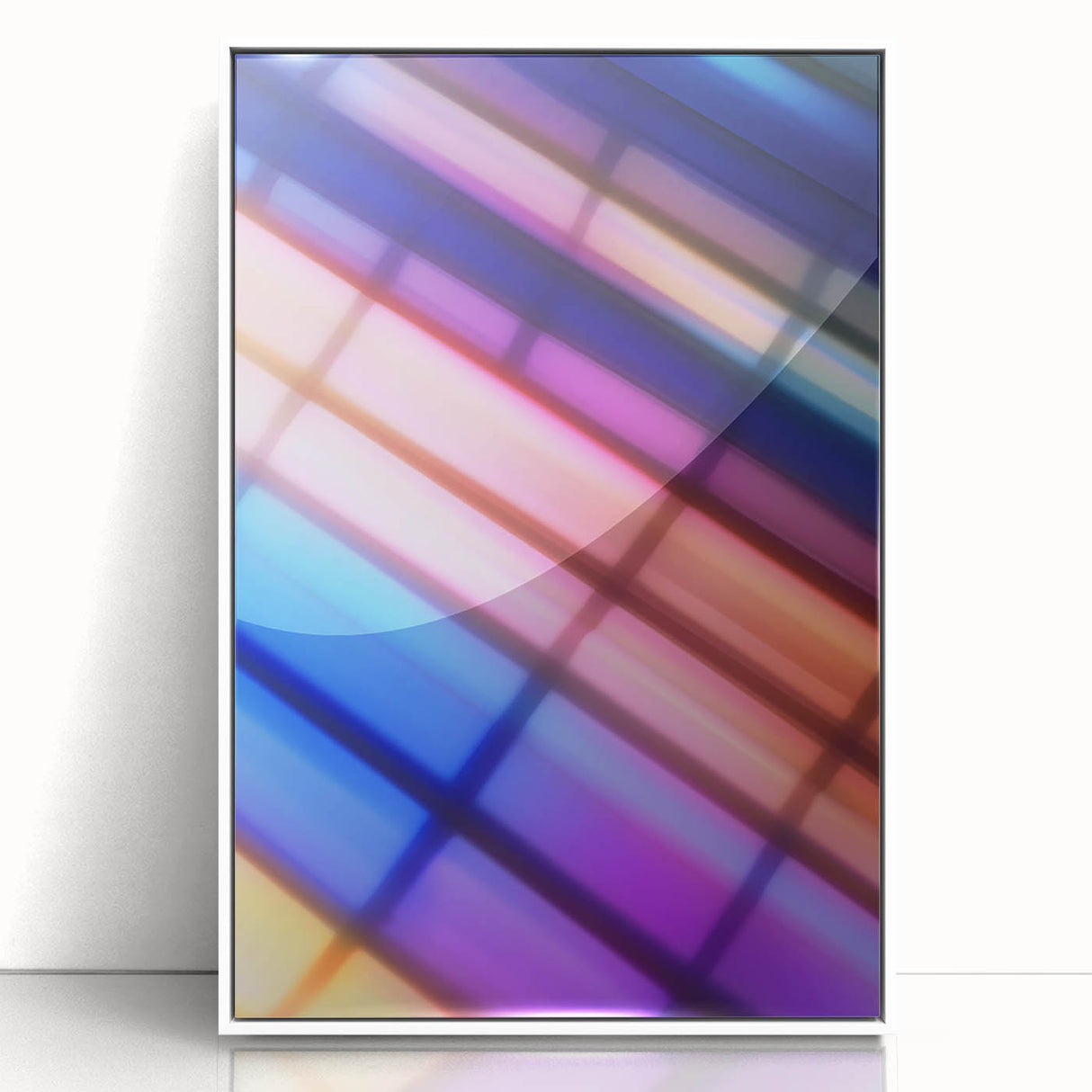Color Shift Geometry – Dynamic Abstract Light Motion Wall Art
