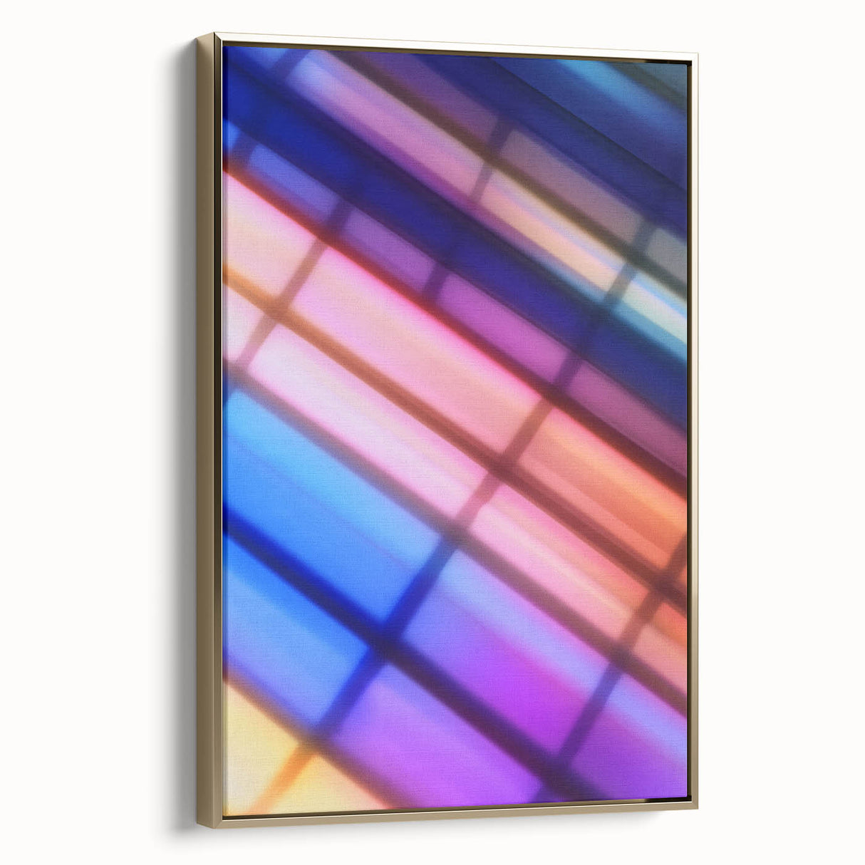 Color Shift Geometry – Dynamic Abstract Light Motion Wall Art