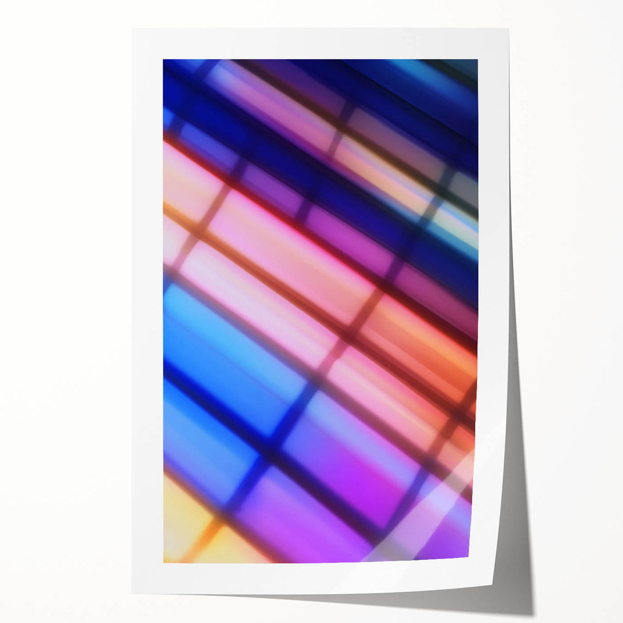 Color Shift Geometry – Dynamic Abstract Light Motion Wall Art