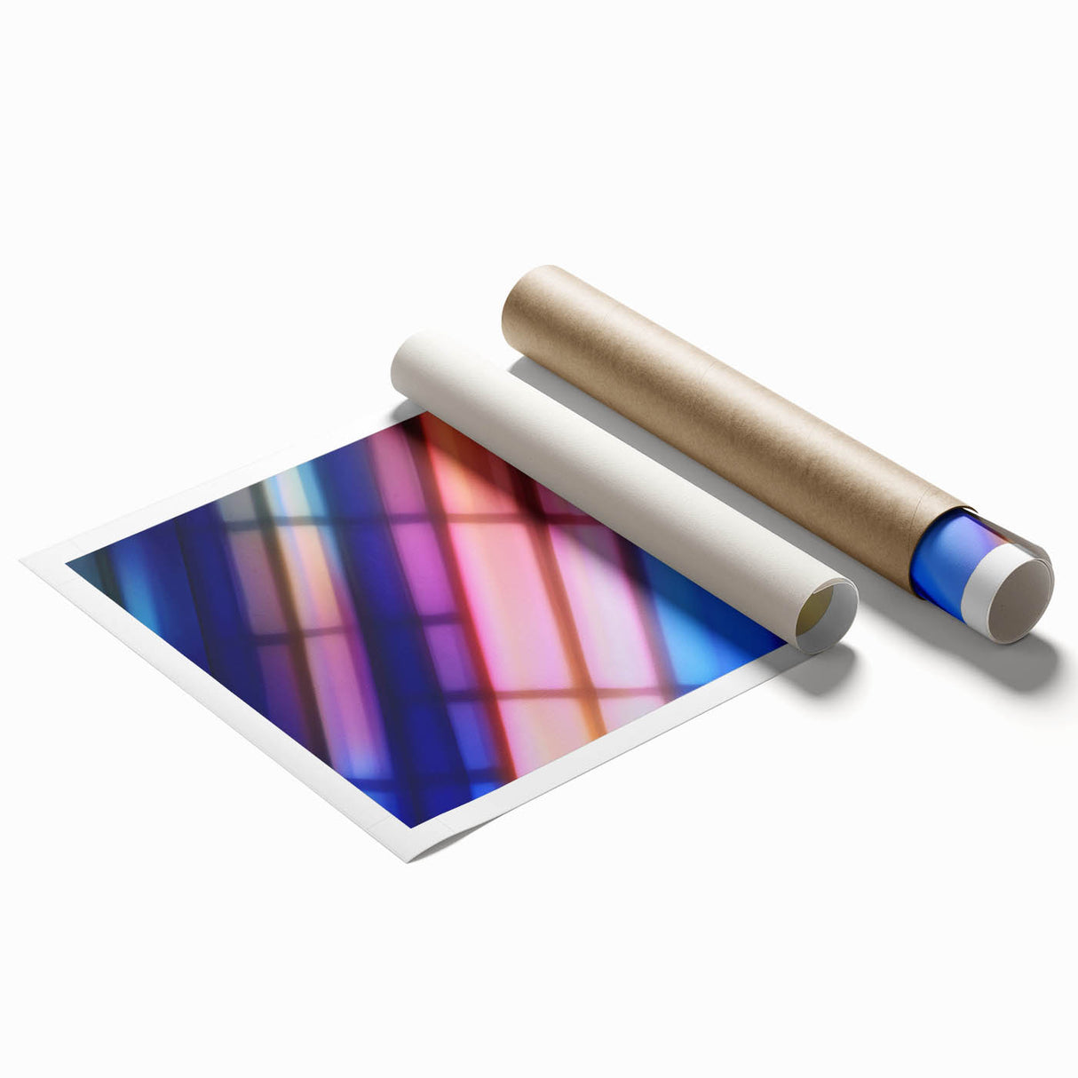 Color Shift Geometry – Dynamic Abstract Light Motion Wall Art