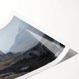 Rolled print showcasing a vibrant landscape featuring a majestic castle surrounded by lush greenery, ideal for home decor or art enthusiasts, packaged securely for delivery.