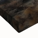 Close-up of a stretched canvas artwork depicting a serene landscape with a medieval castle, featuring vibrant colors and intricate details, ideal for home decor.