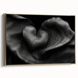 Elegant Black Heart Abstract Bedroom Wall Art – Framed & Canvas