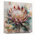 Burgundy and Gold Floral Wall Art – Elegant Canvas for Living Room