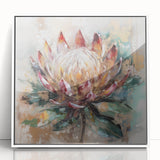 Burgundy and Gold Floral Wall Art – Elegant Canvas for Living Room