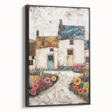 Framed abstract architecture wall art in black, showcasing a modern design with geometric shapes and lines, perfect for contemporary home decor.