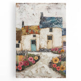 Abstract architecture wall art on stretched canvas, showcasing geometric shapes in vibrant colors, perfect for modern home decor. Ideal for adding a contemporary touch to any room.