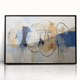 Framed acrylic artwork showcasing an abstract splatter design in vibrant colors against a sleek black background, ideal for modern home decor and artistic expression.