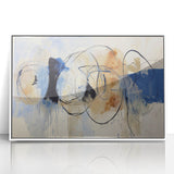 Framed acrylic wall art featuring abstract splatters in vibrant colors on a sleek white background, perfect for modern home decor and artistic expression.