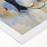 Abstract splatter art on rolled canvas showcases vibrant colors and dynamic shapes, perfect for contemporary home decor. Ideal for artistic and modern interiors.