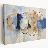 Abstract splatter art on stretched canvas showcasing vibrant colors and dynamic patterns, viewed from the side, perfect for modern decor and artistic expression. Ideal for enhancing living spaces with a contemporary flair.