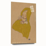 Soft Art Deco Wall Art - Portrait of Sleeping Infant in Golden Blanket