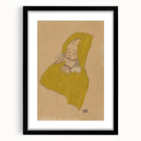 Soft Art Deco Wall Art - Portrait of Sleeping Infant in Golden Blanket