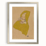 Soft Art Deco Wall Art - Portrait of Sleeping Infant in Golden Blanket