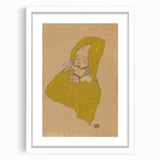 Soft Art Deco Wall Art - Portrait of Sleeping Infant in Golden Blanket