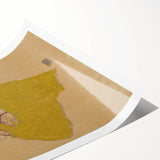 Soft Art Deco Wall Art - Portrait of Sleeping Infant in Golden Blanket