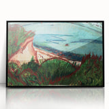 Coastal Expressionism Art - Vibrant Landscape Painting on Canvas