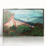 Coastal Expressionism Art - Vibrant Landscape Painting on Canvas